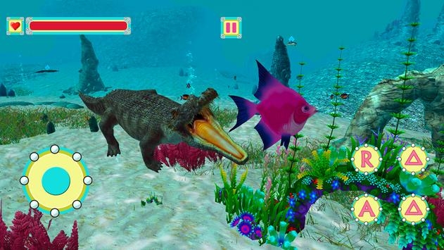 水下鳄鱼模拟器：很有趣的鳄鱼模拟的娱乐游戏